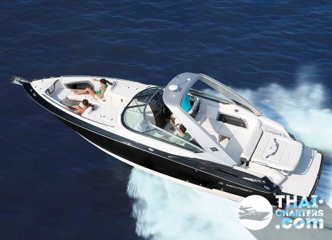 The new high-speed motorboat named Alex is a Monterey 328SS yacht - both cozy and luxury inside and out!