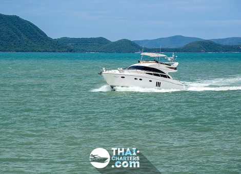 This is an immaculate Princess 54 Flybridge Motor Yacht available now with full options for the tropical climate. 